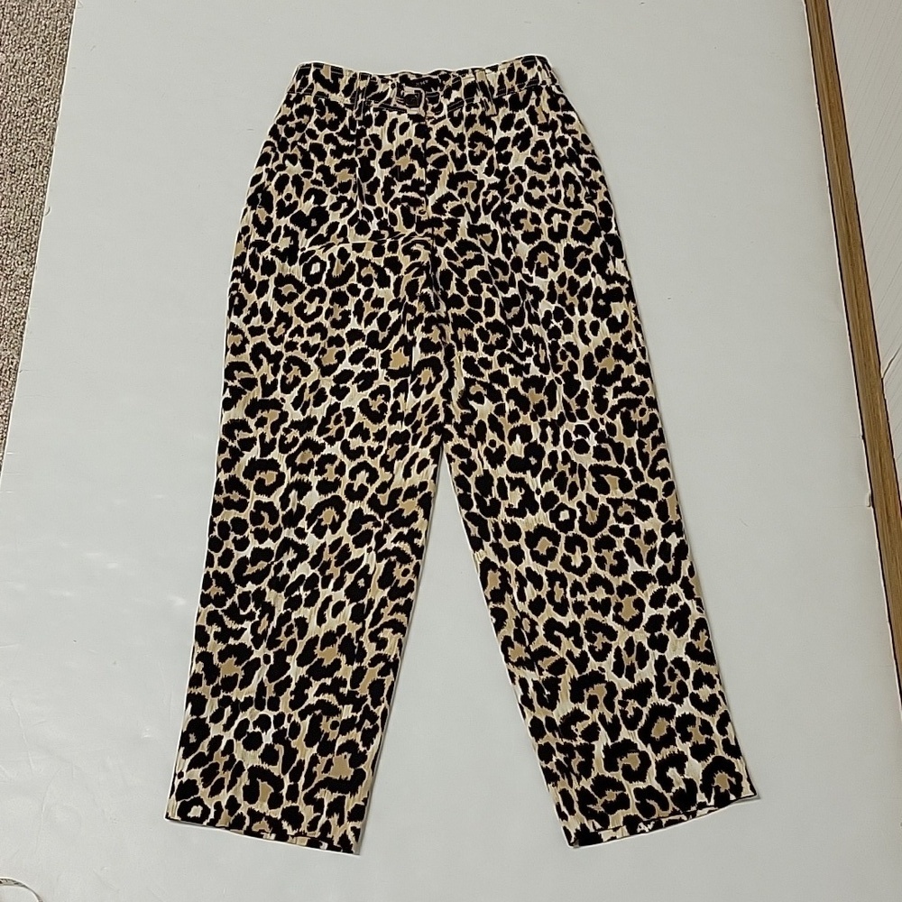 J Crew size leopard print pants. Sz 00 Indie sleeze mobwife